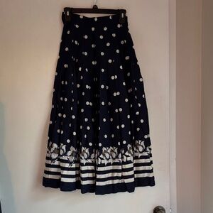 Outback Red Navy and White A-Line Skirt